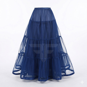 Jupes longues vintage pour femmes, directement de l'usine, en organza, couleur unie, à plusieurs couches, volumineuses, style jupon - Product Image 1