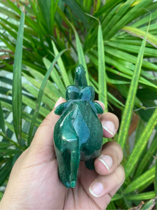 Hand Carved Natural Fuchsite <b>Elephant</b> Statue Green Gemstone Home Decor OEM ODM Wholesale Supplier - Product Image 4