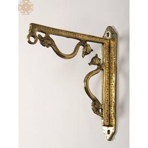 Soporte de montaje de diseño de pavo real de latón de 9 pulgadas hecho a mano para colgar en la pared hecho en India - Product Image 4