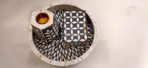 Bandeja de Cocina Moderna de Madera con Incrustaciones de Nácar, Tipo Vertical para Servir Alimentos y Bebidas, Varios Tamaños - Product Image 6