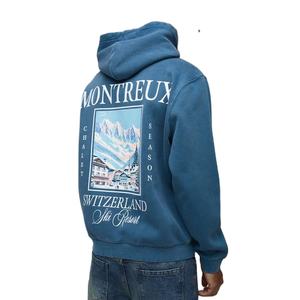 Sudadera con Capucha para Hombre de Algodón de Alta Calidad, Corte Regular, Hombros Caídos, Invierno, Sin Cordones, Felpa Gruesa, Ecológica, con Logotipo Personalizado - Product Image 1
