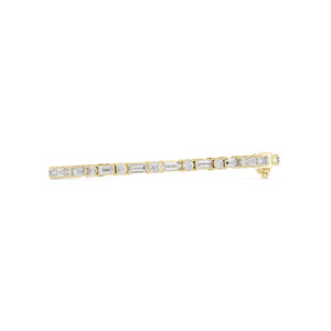 Meilleur Prix Bracelet Tennis Moissanite Plaqué Or Fait Main, Pierres Style Diamant Forme Luxe, Argent 925, Bijoux Vintage pour Fête - Product Image 6