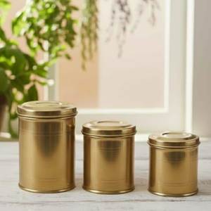 Hammered Copper Storage Canisters Set with Lid, Kitchen Containers for Coffee Tea Sugar, Handmade Vintage Copper Kitchen Decor - Product Image 2