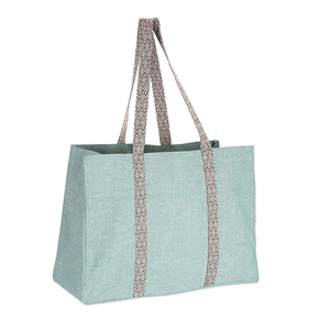 Sac fourre-tout en toile tendance pour femmes avec poche, sacs de courses réutilisables en coton mignons, prix de gros - Product Image 1