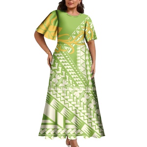 Vestidos de Moda Primavera para Mujer, Diseño Tribal Polinesio Elei, Vestido de Fiesta Personalizado, Vestido Maxi Estilo Sirena - Product Image 3