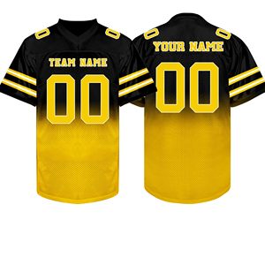 Maillot de football américain universitaire surdimensionné rétro en mesh, impression par sublimation, streetwear décontracté, tenue d'équipe - Product Image 1