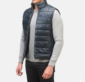 Chaleco Acolchado Negro para Hombre, Chaleco de Invierno Cálido y Acolchado, Chaqueta sin Mangas Personalizada, Chaleco de Moda para Hombre - Product Image 1