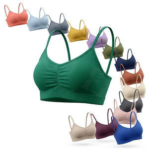 Premium Quality Pro Felt Custom Made Seamless Sports <b>Bra</b> Non Wireless Padded Comfort Stretch Yoga Fitness Workout Breathable <b>Bra</b> - Product Image 1
