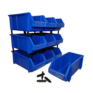 Plastic Storage Bin 15L Storage Boxes Stackeable Plasti Bins Motorbike parts Organizer Shelf Storage Holder Organize