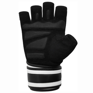 BARYAR FITNESS <b>Half</b> Finger Gym Workout Gloves Neoprene Mesh Breathable Non <b>Slip</b> Lace-Up Closure Adjustable Wrist Strap Fitness - Product Image 3
