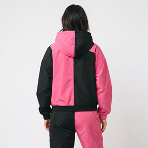 2026 <b>Lightweight</b> <b>Women's</b> Nylon Full Zip Hoodie Oversized Breathable Two Tone Casual <b>Hooded</b> <b>Jacket</b> - Product Image 6