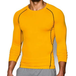 T-shirts de compression noirs à manches longues coupe ajustée – T-shirts de compression noirs à manches longues tendance - Product Image 5