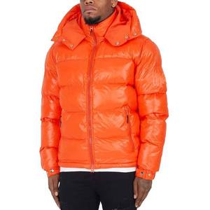 High Street Men's Customized <b>Winter</b> Puffer <b>Jackets</b> From Pakistan Embroidered Zipper Closure <b>Waterproof</b> Polyester Material Hood - Product Image 1