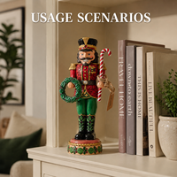 Statue de Casse-Noisette Moderne de Noël Grande Taille en Résine et Fibre de Verre pour la Décoration Intérieure – Vente en Gros
