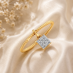 Anillo de Compromiso y Boda Clásico de Lujo con Diamantes Cultivados en Laboratorio, Diseño de Cuerda Trenzada, Oro 10K 14K 18K, Plata 925 935 - Product Image 1