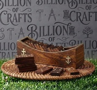 Holz-Domino-Spielset Traditionelles Tisch-Partyspiel Handgefertigtes Geschenk