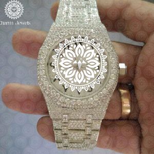 Montre de luxe pour homme Charm, acier inoxydable, lunette sertie de diamants, mouvement mécanique analogique, cadran de 40 mm, résistance à l'eau 10 bars, automatique - Product Image 3