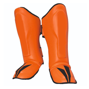 Protège-tibias de boxe unisexe en PU écologique, forme droite, taille haute, épaisseur 1 cm, résistant à l'usure, équipement de protection pour les arts martiaux - Product Image 3