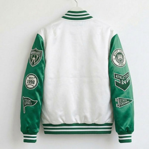 High Quality Custom Satin <b>Bomber</b> <b>Jacket</b> Polyester Winter Men and <b>Women</b> Baseball Satin <b>Varsity</b> <b>Jacket</b> For Men - Product Image 2