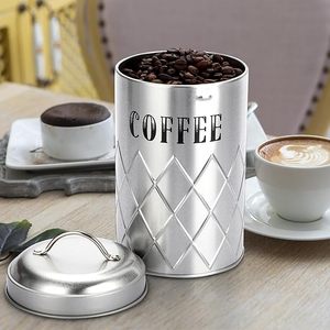 Recipiente Metálico Plateado para Almacenar Pan, Arroz y Azúcar, Bote para Café y Té, Accesorios de Cocina, Superventas - Product Image 4