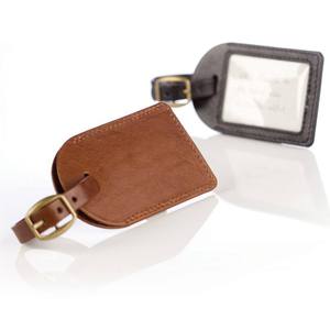 Étiquette de bagage en cuir PU vierge personnalisable avec logo, pour cadeau promotionnel, voyage, avion, bagages, haute qualité - Product Image 3