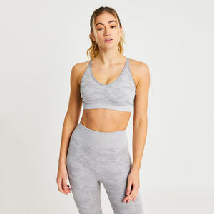 Ropa de yoga de algodón para mujer con logo personalizado, conjunto de dos piezas con sujetador deportivo y leggings para gimnasio y entrenamiento. - Product Image 2