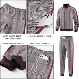 Conjuntos Deportivos de 2 Piezas para Hombre, Trajes Deportivos de Manga Larga, Conjuntos Deportivos con Cierre Completo, Subidos por Dress Sports - Product Image 6