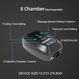 Air Compression Foot and <b>Leg</b> Massager 8 Chambers Compression Sports Muscle Recovery Timing Control Sequential Device Pressure - Product Image 6