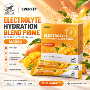 Poudre d'électrolytes alimentaires Elma 1KG Sans sucre ajouté 50 portions Formule d'hydratation et de réapprovisionnement en minéraux Sans OGM Adulte Musculaire - Product Image 1