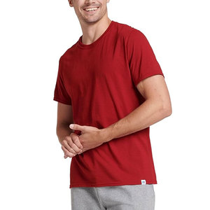 Men's Regular Round Neck Plain <b>Half</b> <b>Sleeve</b> <b>T</b>-<b>Shirt</b> for Solid Round Neck Pure Cotton Maroon Fabric Wholesale Price Tees <b>T</b>-<b>Shirt</b> - Product Image 3