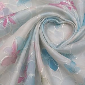 Premium position print with embroidery fabric is a modern textile designed for stylish fashion and <b>garment</b> collections This fabr - Product Image 3