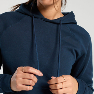Sweat à capuche uni pour femme avec logo frontal, 100 % fibre de bambou, décontracté, mode streetwear, manches longues avec passe-pouce - Product Image 5
