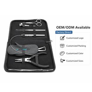 Kit de Extensiones de Cabello de Acero de Alta Calidad con 2 Pinzas, Ganchos, Tijeras y Anillos, Juego de Herramientas Profesionales para Salón - Product Image 4