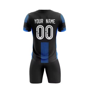 Uniforme de fútbol transpirable personalizado para hombres, diseño sublimado con equipo No y logotipo, conjunto de uniforme de fútbol para hombres y mujeres - Product Image 4