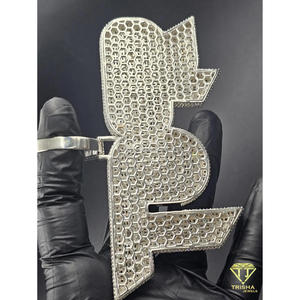 Collier avec pendentif en diamant Moissanite plaqué or, style Hip Hop Iced Out, cadeau pour homme et femme - Product Image 5