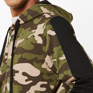 Sweat-shirt à capuche zippé camouflage pour homme, coupe classique, avec poches, vêtement décontracté pour l'automne - Product Image 4