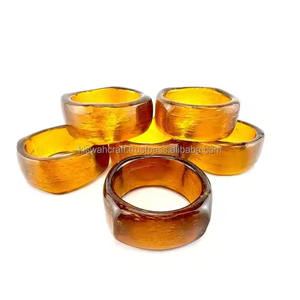 Servilleteros de resina de estilo exclusivo Patrones de estilo antiguo Color de cuerno claro Diseño clásico Ecológico Durable Fiesta de bodas - Product Image 1