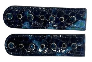 Clips para Botas de Caballo EquiLock con Cuero Patentado y Cristales. - Product Image 4