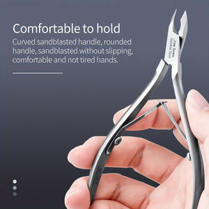 5mm Precision Jaw Ergonomic Non-Slip Handle Premium <b>Sandblasted</b> Finish Comfortable Grip 5mm Sharp Stainless Steel Nail Clippers - Product Image 1