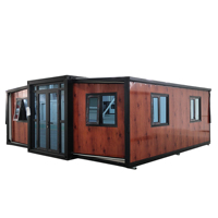 Maison conteneur modulaire pliable et extensible 20ft 30ft 40ft en acier, maison préfabriquée de luxe, bureau, bar à domicile, villa extérieure