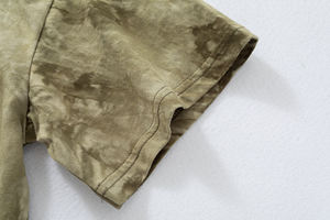 Camiseta de Diseño Personalizado para Hombre, 100% Algodón con Estampado Tie Dye, Hombros Caídos, Tejido de Lana Peinada, Transpirable - Product Image 6