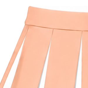 Jupe plissée de cheerleading couleur pêche pour femme, uniforme de danse, jupe de performance athlétique, vêtements de sport personnalisés - Product Image 4