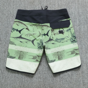 กางเกงขาสั้นชายแบบแห้งเร็ว กันน้ำ พร้อมเชือกผูกเอว สำหรับว่ายน้ำและเล่นเซิร์ฟ - Product Image 4