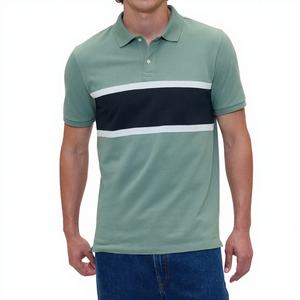 Chemise Homme Chic Décontractée en Maille Unie à Boutons Manches Courtes Respirante 100% Coton OEM ODM Vente en Gros - Product Image 1