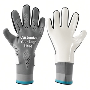 Gants de gardien de but de football personnalisables avec impression en silicone, respirants, antidérapants, protection des doigts, sangle de poignet, unisexe - Product Image 1