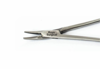 Pince à aiguille médicale dentaire chirurgicale droite et courbée en acier inoxydable de 18 cm, certifiée CE ISO, type Heaney