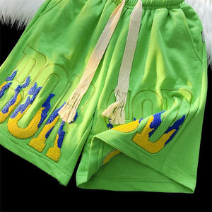 Pantalones Cortos de Estilo Moderno, Personalizados, de Felpa, 280 g/m², 100% Algodón, Bordado Chenille, para Gimnasio, Deportes, Baloncesto, para Hombre - Product Image 3