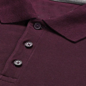 Men's <b>Short</b> Sleeve Polo Shirt Solid Color Cotton Pique Breathable Casual Fit Regular <b>Length</b> Knitted Design Button Front - Product Image 6