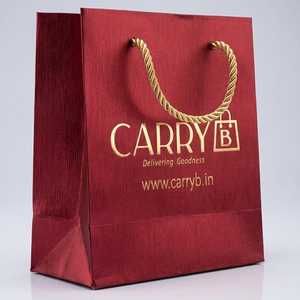 Sac fourre-tout en papier élégant avec logo personnalisé pour l'emballage de luxe des produits de détail - Product Image 1