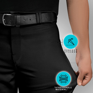 Vêtements d'extérieur, pantalon de baseball pour homme, produit en polyester, couleur unie, pantalon de baseball confortable pour homme - Product Image 4